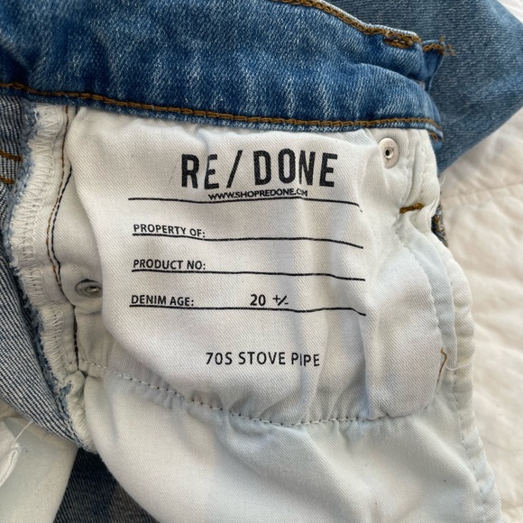 Re/Done High Rise Women's Jeans - Blue size 24 - Picture 13 of 15